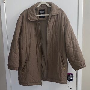 Women's Tan Quilted Jacket